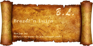 Brezán Lujza névjegykártya